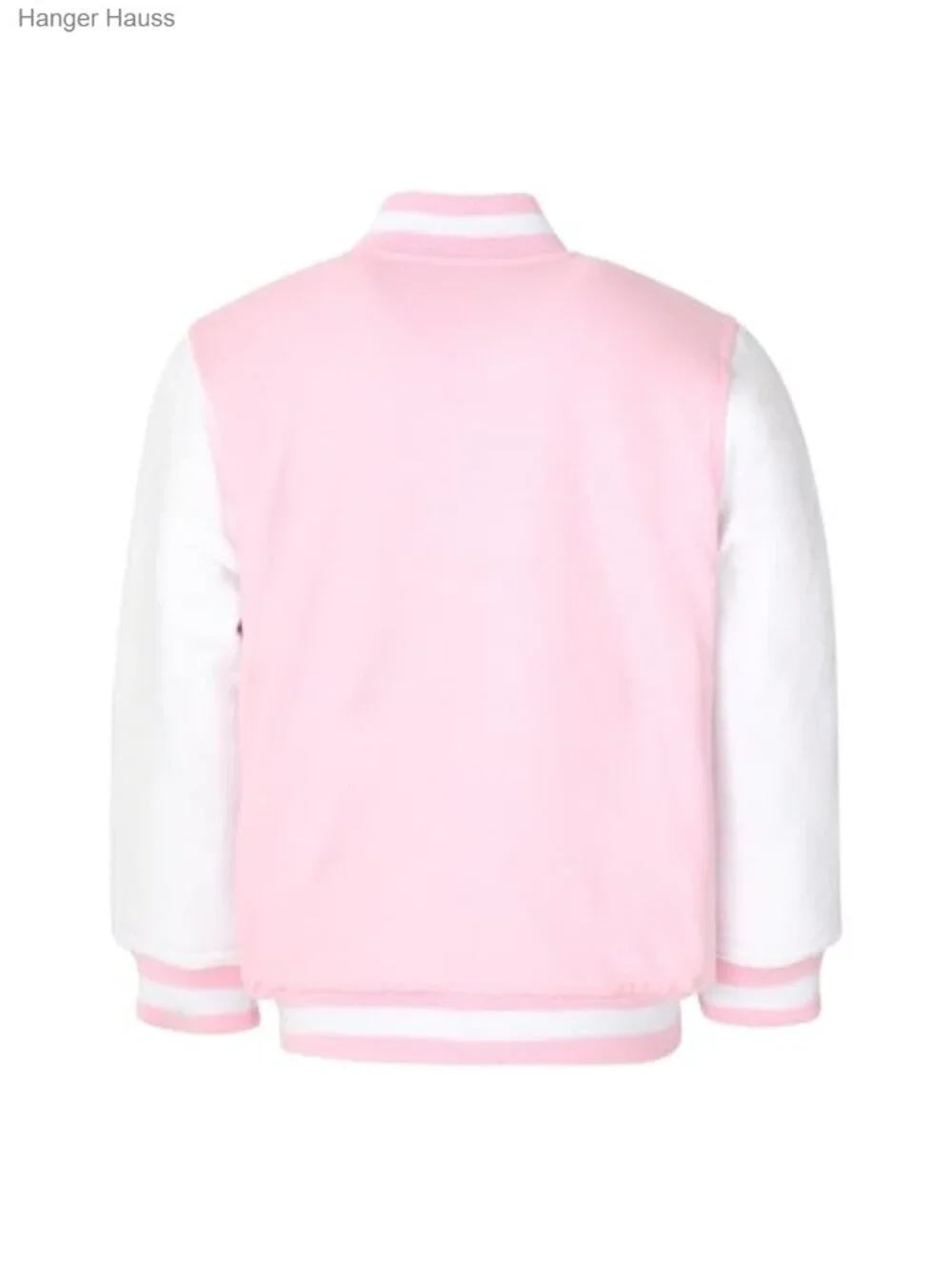 Hello Kitty Girls French Terry Varsity Bomber Jacket Snap Front Quilted